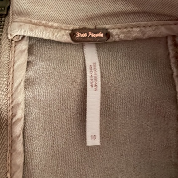 Free People Soft Denim Brown/Tan A-Line Mini Skirt - Picture 2 of 8